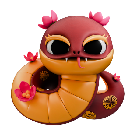 중국 뱀  3D Icon