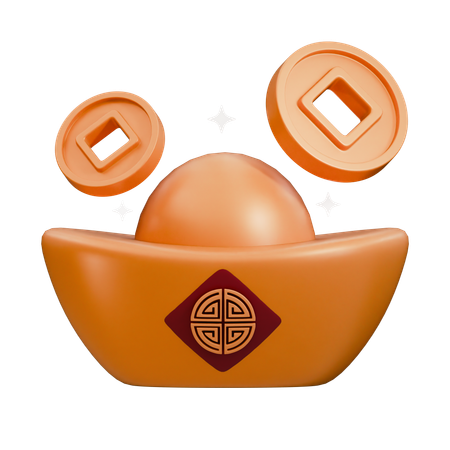 중국 금  3D Icon