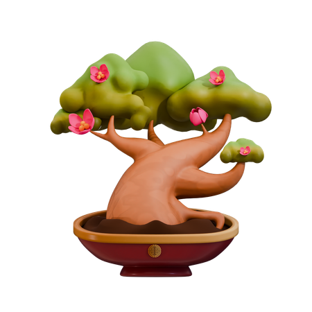 분재  3D Icon