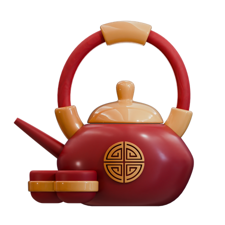 중국 차 주전자  3D Icon