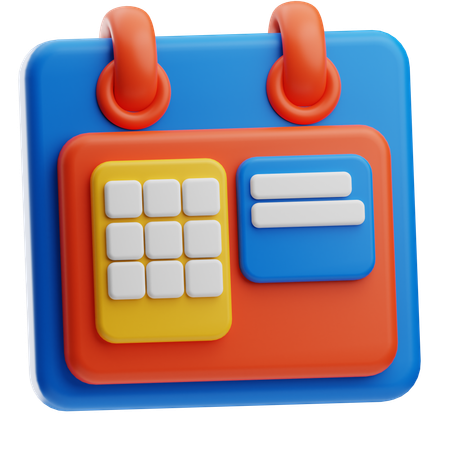 일정  3D Icon