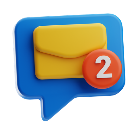 메시지  3D Icon