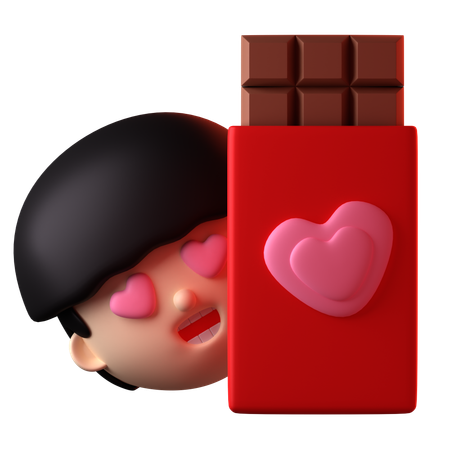 チョコレートバレンタイン  3D Icon