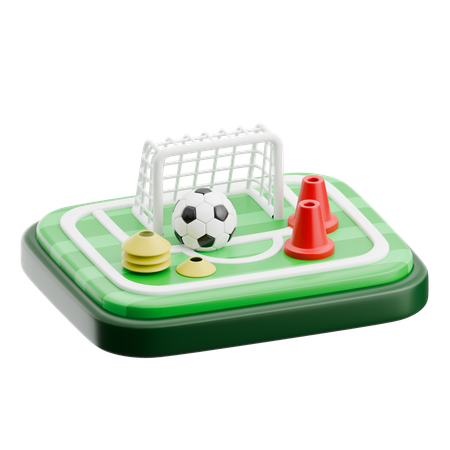 サッカー用具のセットアップ  3D Icon