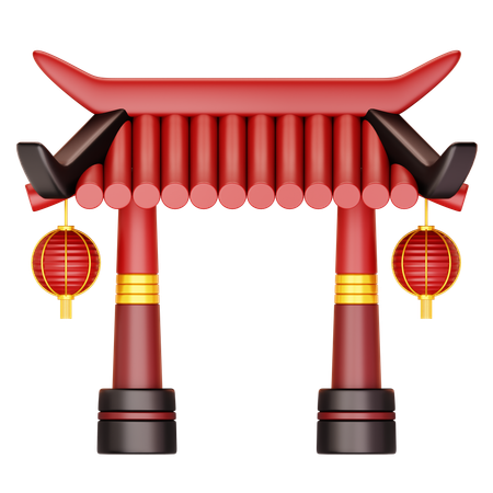 중국 문  3D Icon