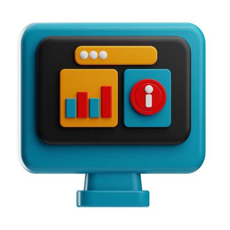 그래프  3D Icon