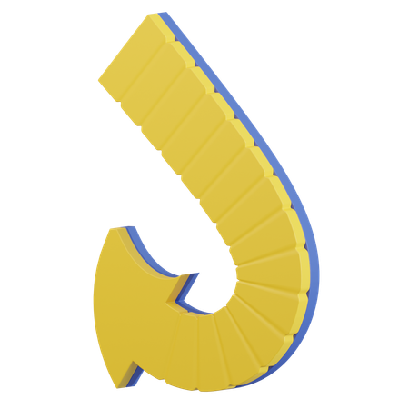 ドロップレットターン矢印  3D Icon