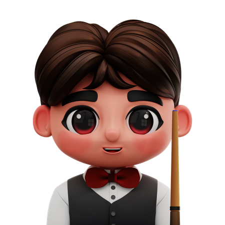 ビリヤード選手  3D Icon