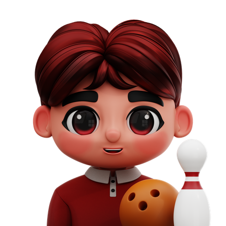 ボウリング選手  3D Icon