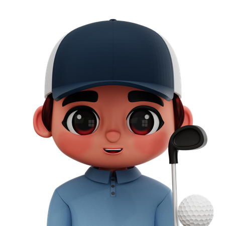 ゴルフ選手  3D Icon