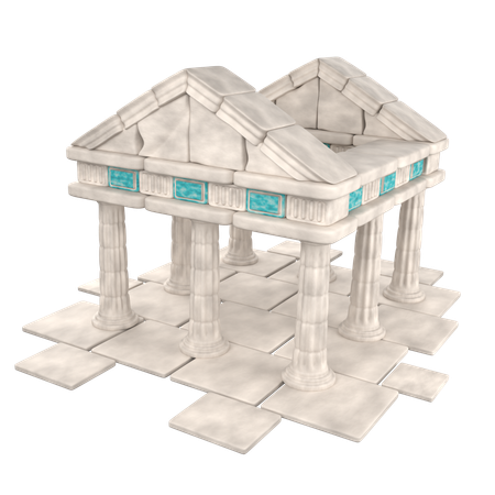 로마 사원  3D Icon