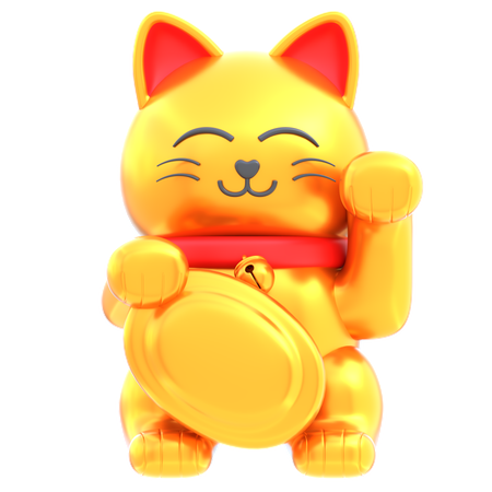 幸運な猫  3D Icon