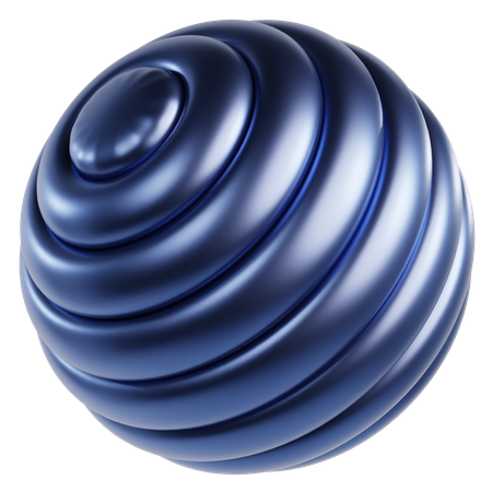 금속 추상 구체  3D Icon