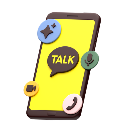 スマートフォンのカカオトーク  3D Icon