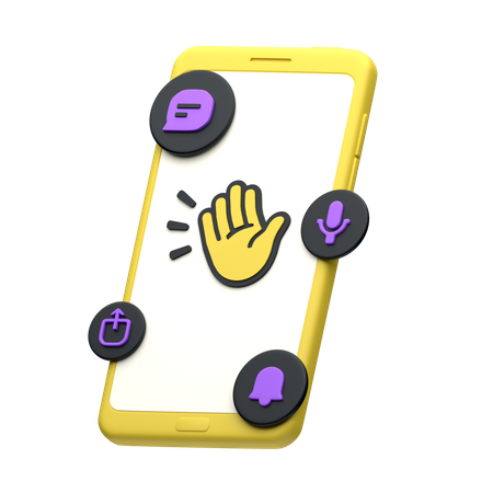 スマートフォンのクラブハウス  3D Icon