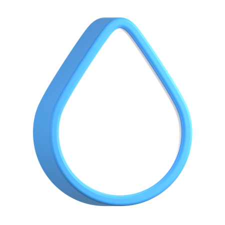水滴テキストボックス  3D Icon