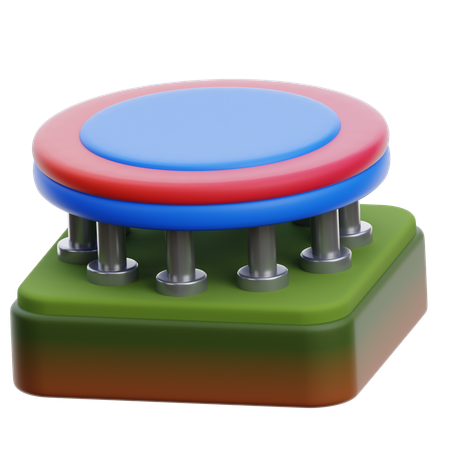 トランポリン  3D Icon