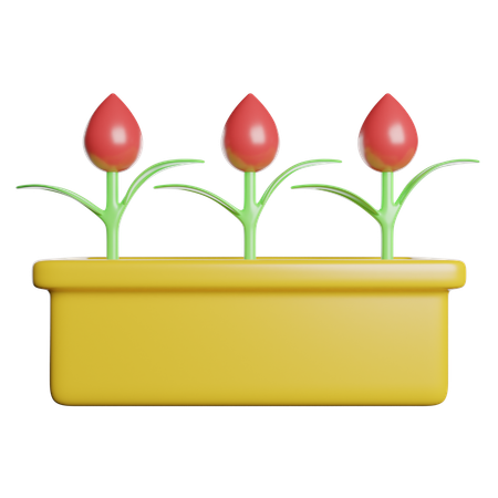 植木鉢  3D Icon