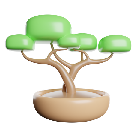 분재 냄비  3D Icon