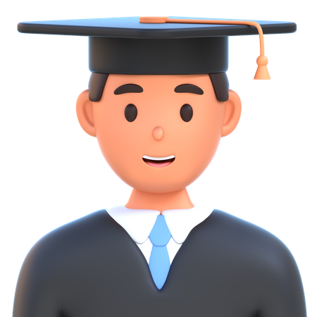 졸업생  3D Icon