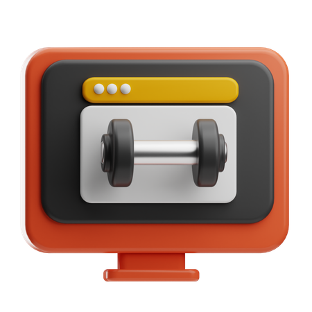 オンライントレーニングジム  3D Icon