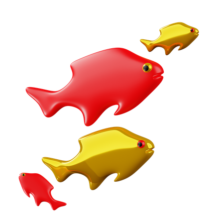중국 물고기  3D Icon