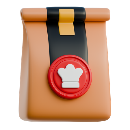 종이 봉지  3D Icon