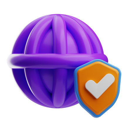인터넷 인터넷 보안  3D Icon