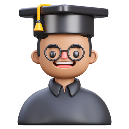 卒業生  3D Icon