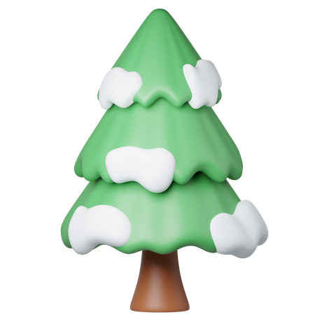 눈 덮인 소나무  3D Icon
