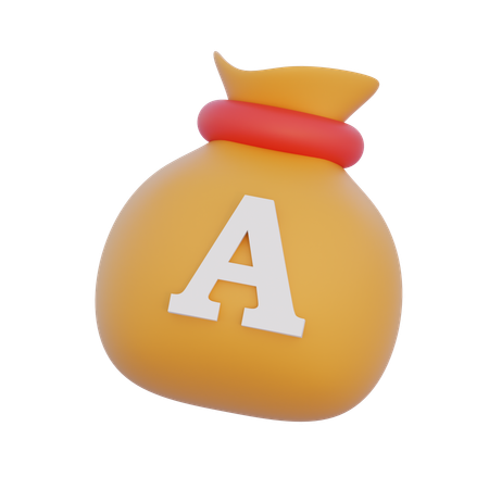 돈 가방  3D Icon