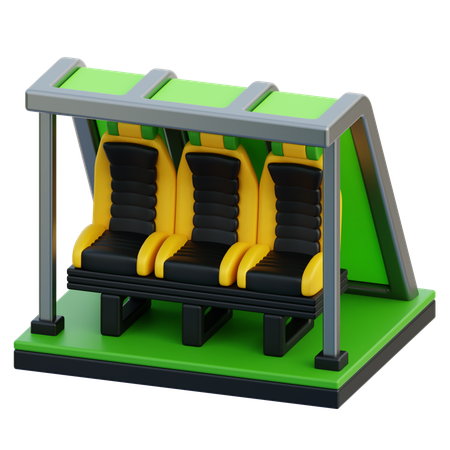 選手ベンチ  3D Icon