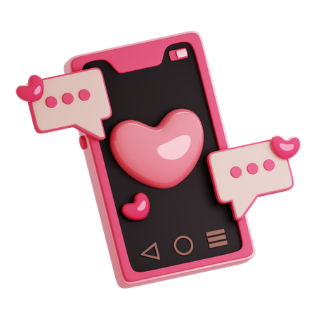 사랑의 채팅  3D Icon