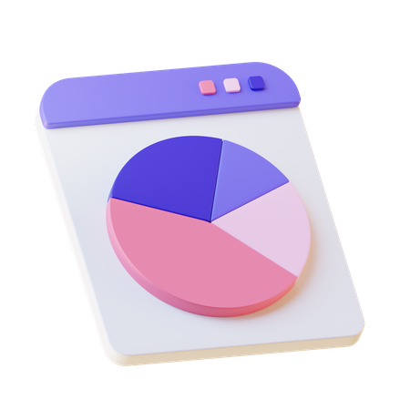 파이 차트  3D Icon