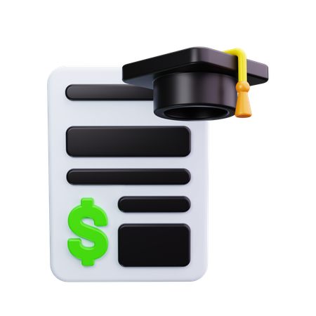장학금  3D Icon