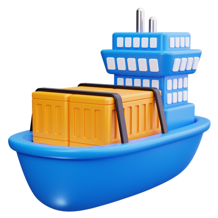 水上輸送  3D Icon