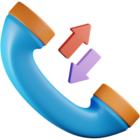 直接電話  3D Icon