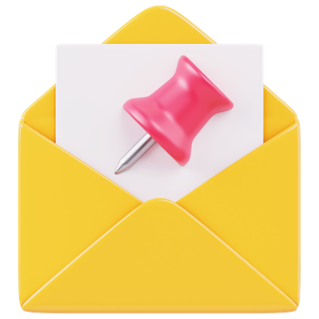 이메일 선택됨  3D Icon