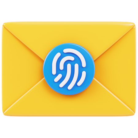 이메일 지문 보안  3D Icon
