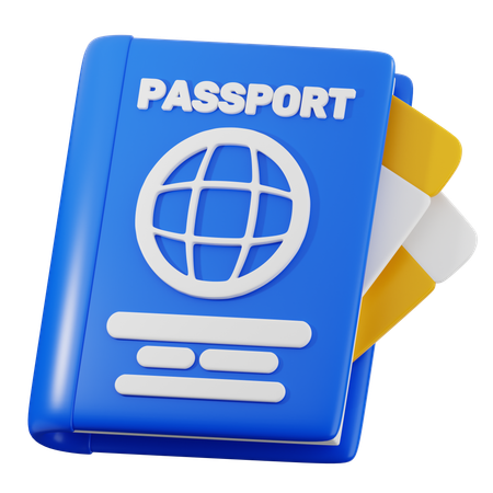 パスポート  3D Icon