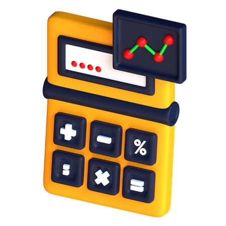 電卓  3D Icon