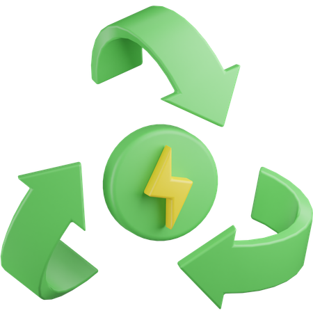 再生可能エネルギー  3D Icon