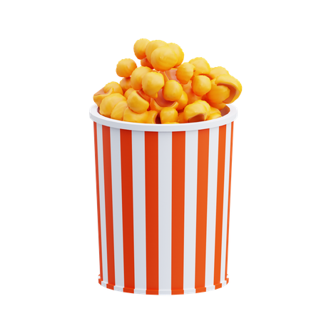 팝콘  3D Icon