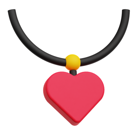 ハートネックレス  3D Icon