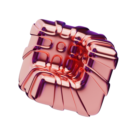 색채적 추상 기하학적 핵심  3D Icon