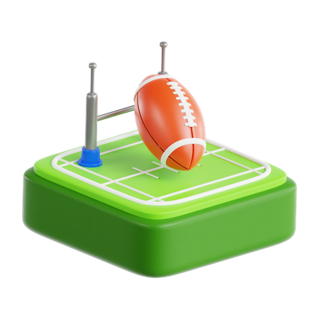 럭비  3D Icon