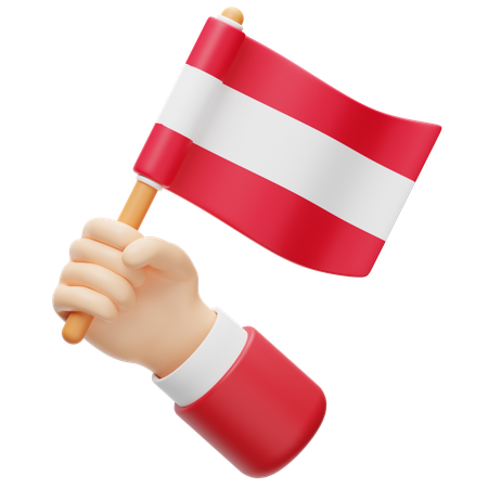 오스트리아 국기  3D Icon