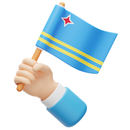 아루바 국기  3D Icon