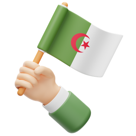 알제리 국기  3D Icon