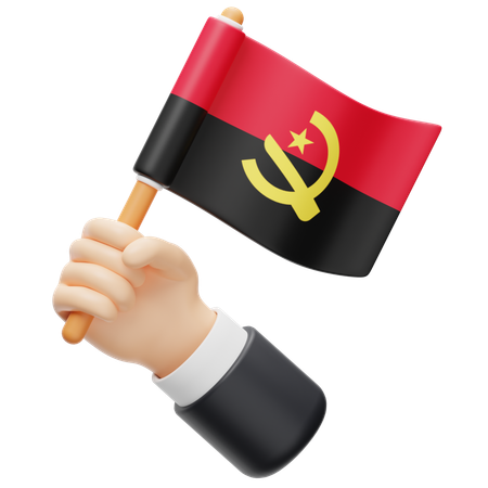앙골라 국기  3D Icon
